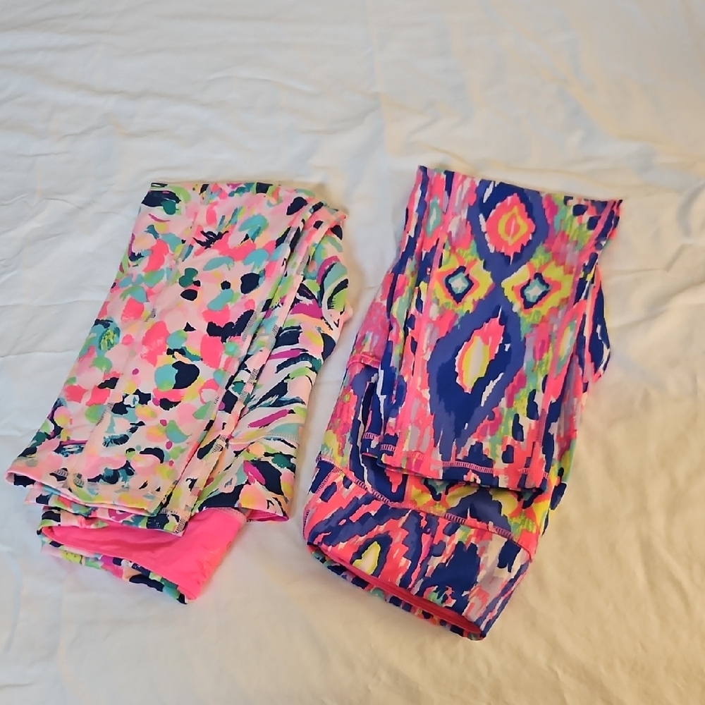 Lilly Pulitzer Pink and Green Leggings Set